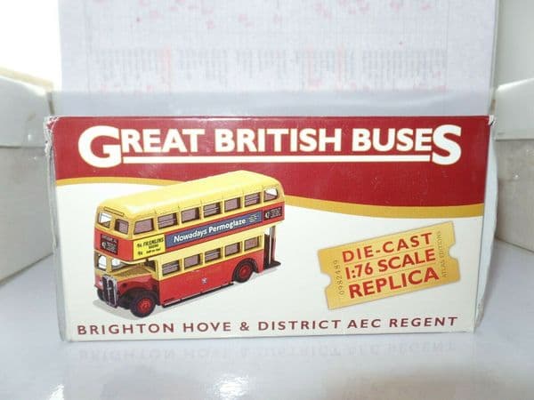 ATLAS CORGI JB10  BRITISH BUS 1/76 OO AEC Regent Bus Brighton Hove 42 Circular MIB