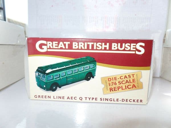 Atlas Corgi JB14  BRITISH BUS 1/76 OO AEC Q Bus Coach London Green Line Sunningdale Worn Box