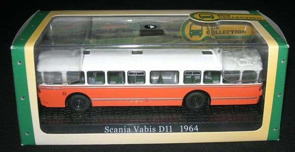 ATLAS DeAgostini JE28 1/72 Scale Scania Vabis D 11 1964 Bus Coach Orange / White MIMB