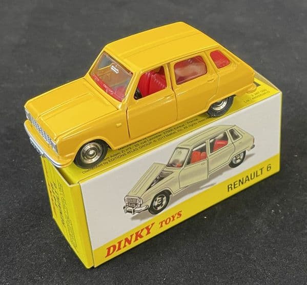 Atlas French Dinky 1416 Renault 6 Spain - Yellow