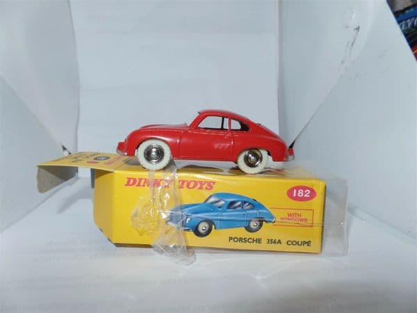 Atlas French Dinky 182 356 A PORSCHE 356 A COUPE RED CAR MODEL 