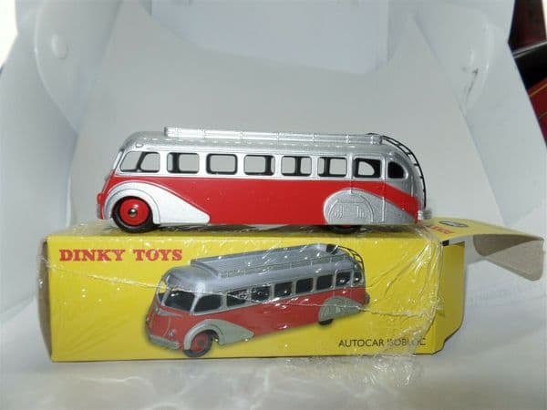 Atlas French Dinky 29E Norev Autocar Isobloc Bus Coach RED & Silver
