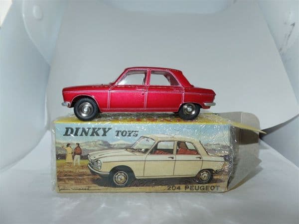 Atlas French Dinky 510 PEUGEOT 204 METALLIC RED