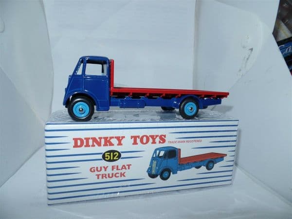 Atlas French Dinky 512 GUY VIXEN FLATBED RIGID BLUE & RED BRAND NEW