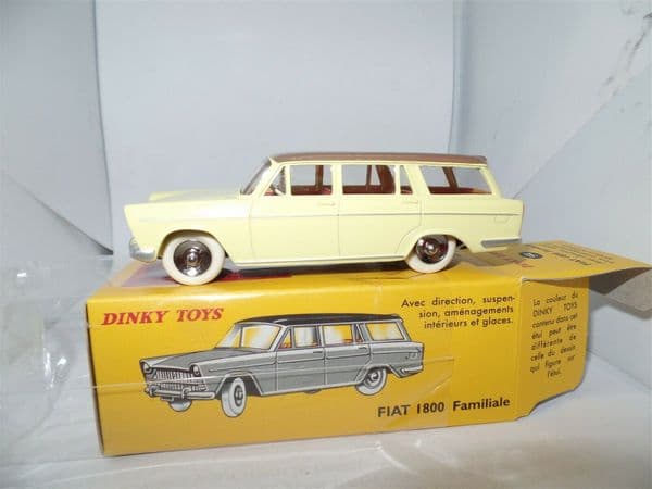 Atlas French Dinky 548 FIAT 1800 Familiale Estate Yellow Brown