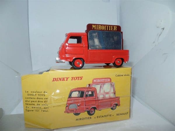 Atlas French Dinky 564 Renault Estafette Miroitier Glass / Mirror Carrier Red