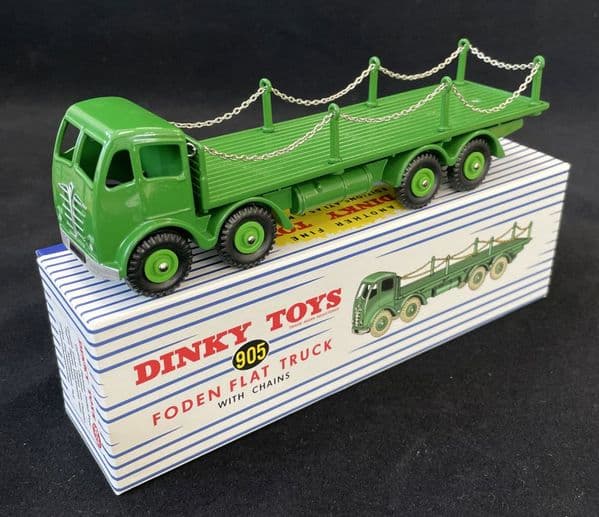 Atlas French Dinky 905 Foden Flatbed with chains Green Boxed