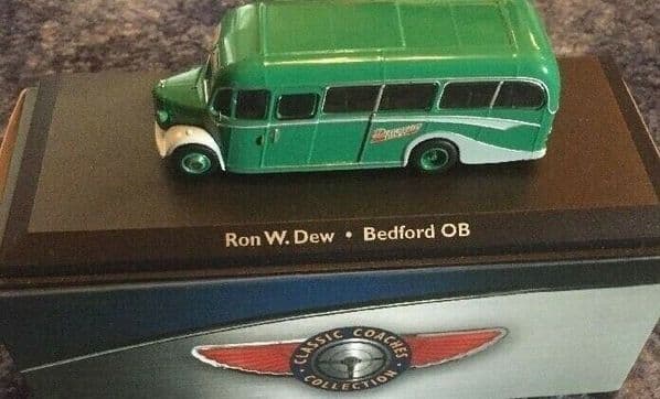 Atlas JE03 1/72 Scale Bedford OB Duple Vista Coach Dewsway Tours Ron W Dew NEW