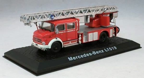 Atlas JW09 1/72 Scale Fire Engine Mercedes-Benz L1519 - Turntable Ladder