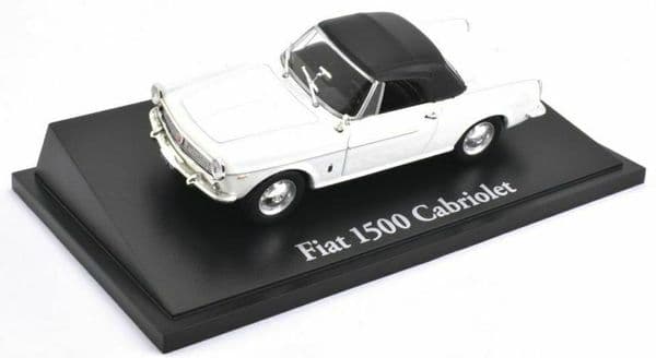 Atlas KL04 1/43 Scale Classic Sports Cars Fiat 1500 Cabriolet - White