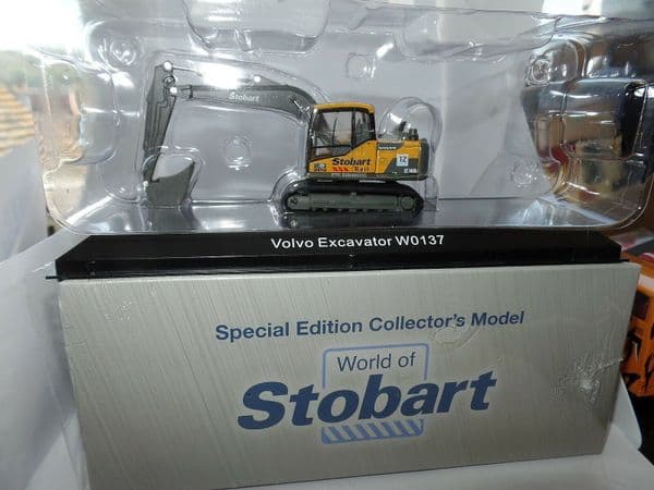 Atlas Oxford JV4124 1/76 OO Scale Volvo Excavator W0137  Stobart