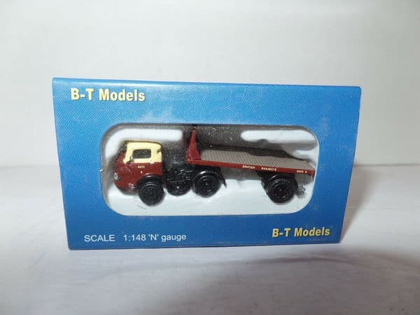 B T Models N007 1/148 N Gauge Karrier Bantam Artic Flatbed British Rail Maroon