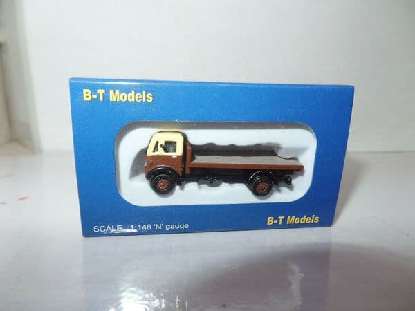 B T Models NP009 1/148 N Gauge Albion CX3 Flatbed Chocolate & Cream GWR ?