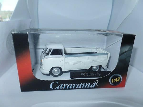 Cararama 1/43 O Scale 251PND7W  Volkswagen VW Transporter T1 Pick Up Open White Grey