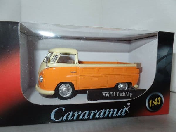 Cararama 1/43 O Scale 4-13441 Volkswagen VW Transporter T1 Pick Up Orange Grey