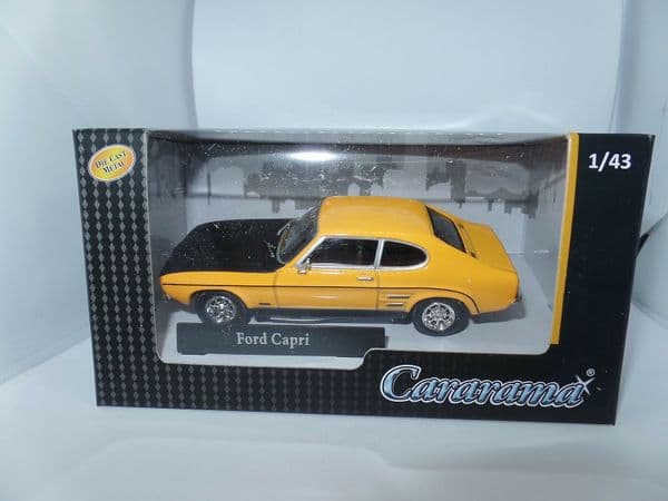 Cararama 1/43 O Scale 4-14070  Ford Capri MkI Yellow Black Bonnet