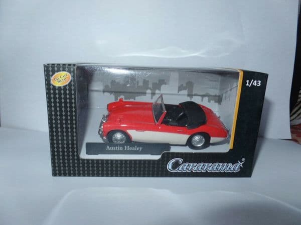 Cararama 1/43 O Scale 4-16250 Austin Healey Cabriolet - Red / White