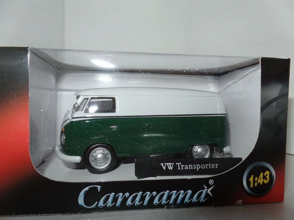 Cararama 1/43 O Scale 4-60344A Volkswagen VW Transporter T1 Van Green ...