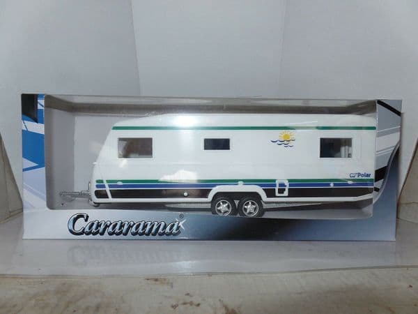 Cararama 1/43 O Scale ND4 Caravan Big Polar White Green Blue Black Stripes
