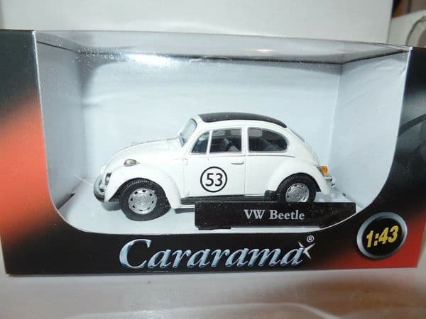 Cararama 1/43 O Scale Oxford  Volkswagen VW Beetle White Herbie 53