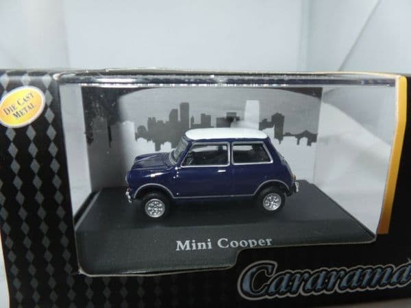 Cararama 1/72 Scale 7-41150  Leyland Mini Cooper Dark Blue White Roof