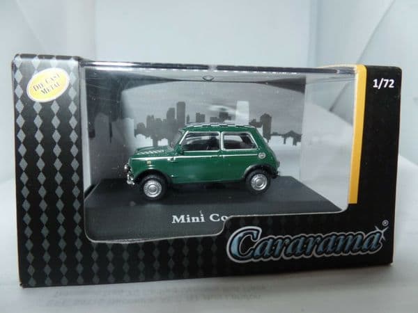 Cararama 1/72 Scale 7-80090  Leyland Mini Cooper Dark Green Check White Roof