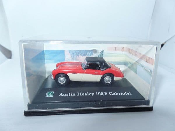 Cararama 1/72  Scale Austin Healey 100/6 Cabriolet Red & White