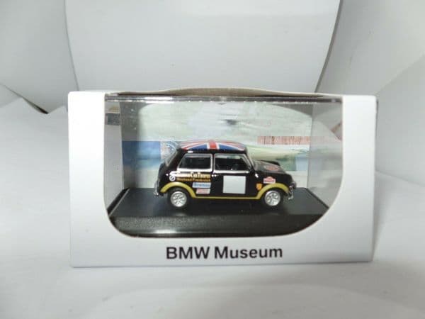 CARARAMA 1/72 Scale Mini Cooper Black Rally Racing Union Jack Roof BMW Museum