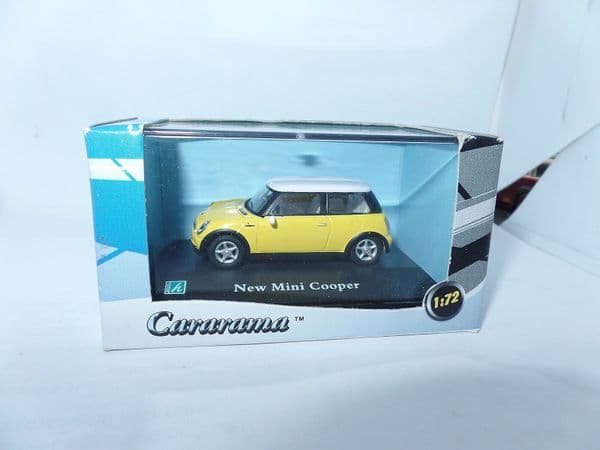 Cararama 1/72  Scale New BMW Mini Cooper Yellow White Roof