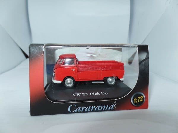 Cararama 1/72 Scale Volkswagon VW Transporter T1 Pick up Pickup Red