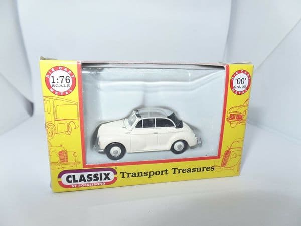 Classix EM76823 1/76 OO Scale Morris Minor 1000 Convertable Old English White