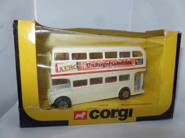 Corgi 1/64 London Routemaster Bus Aero Unforgettabubble Worn Box (1)