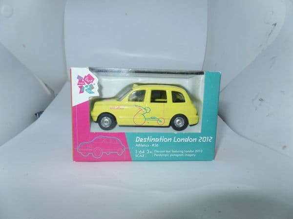 Corgi 2012 Destination London Olympics Taxi Cab Taxicab TX4 Athletics Yellow