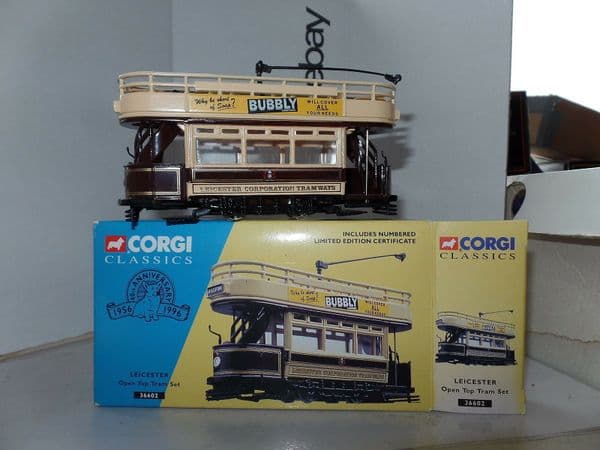 Corgi 36602 1/72 Scale Open Top Tram Leicester MIMB