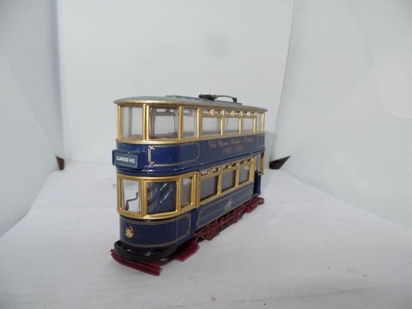 Corgi 36709 1/72 Scale Fully Closed Tram Queen Mothers Centenary Blue & Gold UB