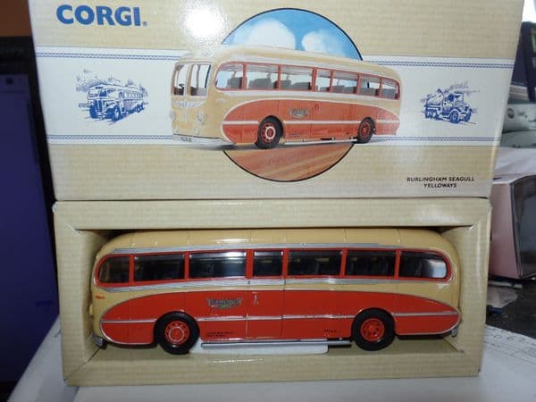 Corgi 97174 1/50 Scale Burlingham Seagull Coach Yelloways MIMB