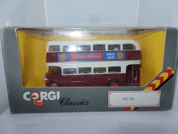 Corgi C599/3 1/64 AEC Regent Bus Leicester Huntley & Palmers  Biscuits MIB