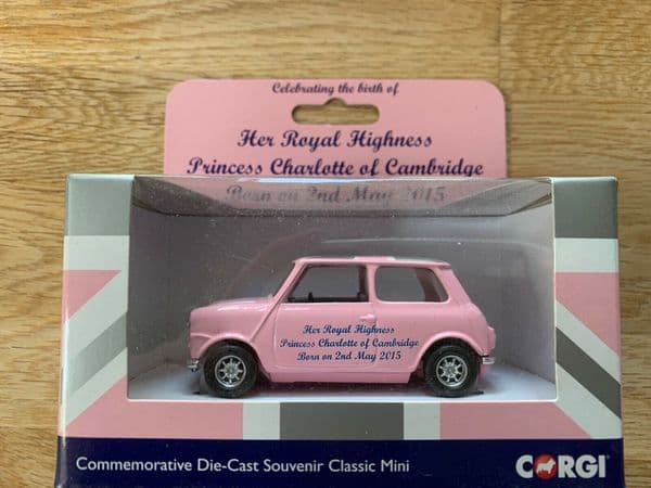 Corgi CC82106 1/36 Mini Princess Charlotte of Cambridge Birth Pink