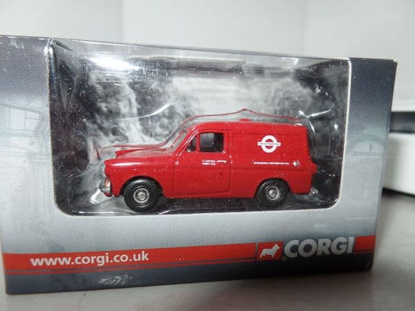 Corgi Trackside DG207 Ford Anglia Van London Transport Red