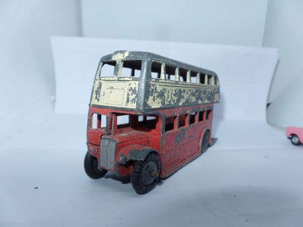 Dinky 29C / 290 Bus Red & Cream Paint Loss AEC Radiator with Roofbox  UB