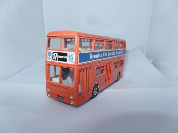 Dinky Atlantean 2 Door Bus 293  Orange Kenning Car Hire 17 Chesterfield Excellent UB