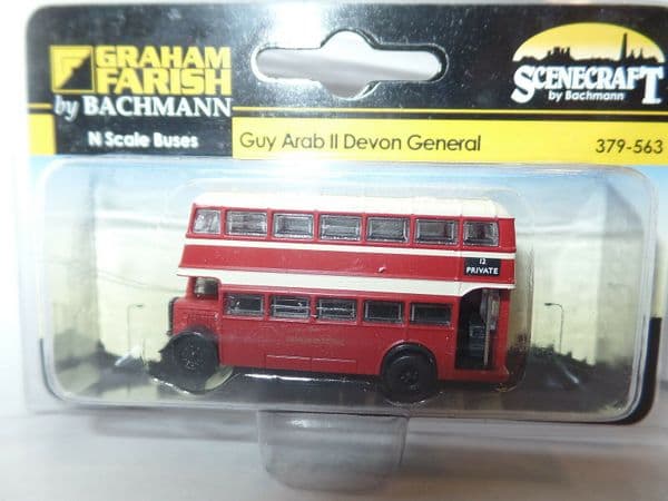 Graham Farish Bachmann N Gauge 1:148 Scale 379-592 Guy II Arab Bus Devon General