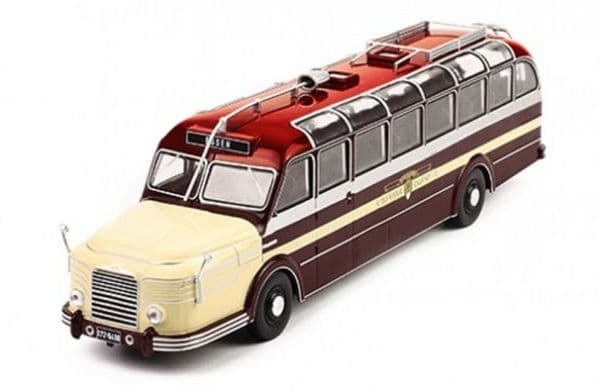 IXO BUS010 1/43 SCALE Krupp titanium 080 Coach Bus Dark Red / Beige 1951