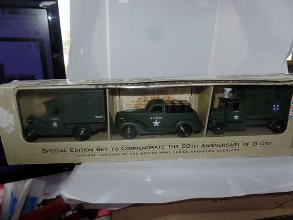 Lledo DDB1003 D Day Operation Overlord 1944 Special Edition Set of 3 Vehicles UK Army