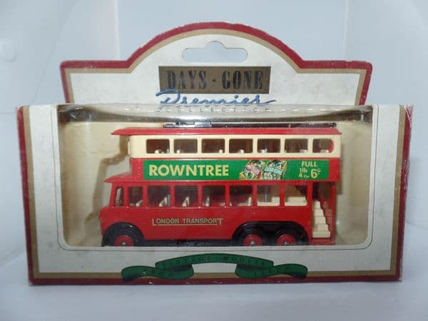 Lledo DG041011 Karrier E6 TrolleyBus London Transport Rowntree 604 Wimbledon