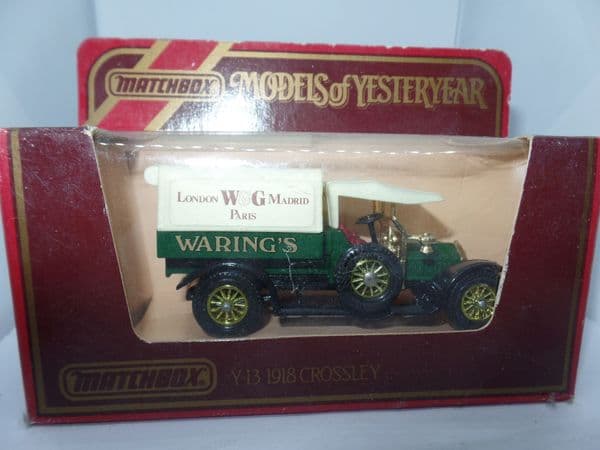 Matchbox Models of Yesteryear Y13 Y-13 1918 Crossley Truck Waring's & Gillow