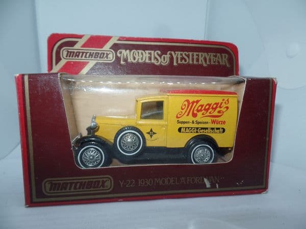 Matchbox Models of Yesteryear Y22 Y-22 1930 Ford Model A Van Maggi's WURZE BOXED  