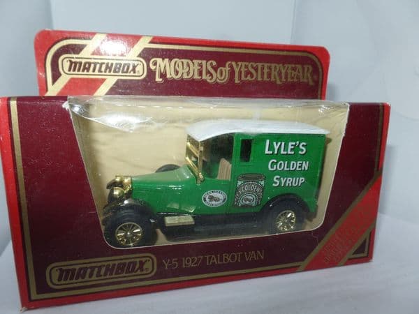 Matchbox Models of Yesteryear Y5 Y-5 1927 Talbot Van Lyle's Golden Syrup