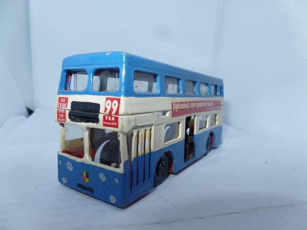 Matchbox Super Kings K15 Daimler Fleetline Code 3 Bus with Bell Blue & Cream UB