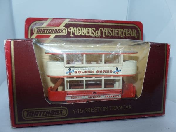 Matchbox Yesteryear  Y15 D 1920  Preston Tram Paisley Tramways MIB